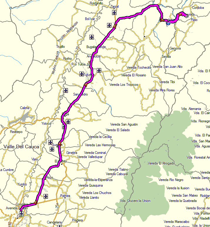 Caicedonia-Buenavista 180Km